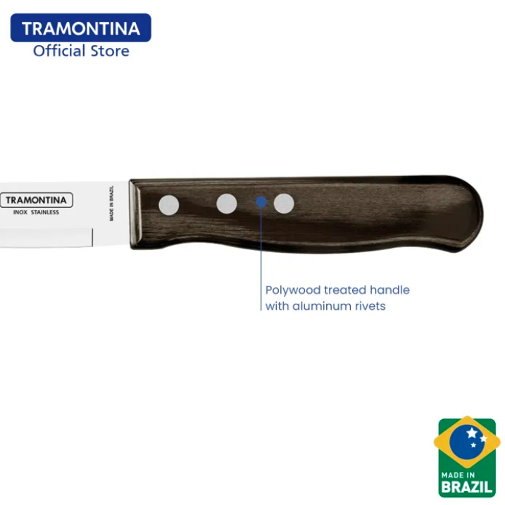 Tramontina Stainless Steel Barbecue Jumbo Knives 4pcs (Polywood)